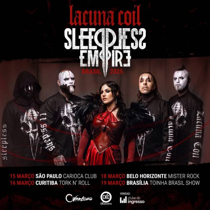 LACUNA COIL confirma quatro shows no Brasil em março de 2025